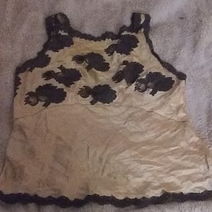 Gold silk and lace/camisole